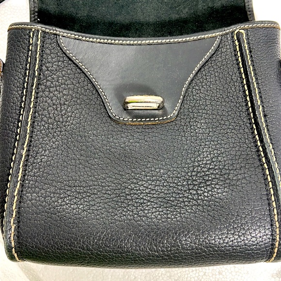 🦆 DOONEY & BOURKE AWL EAST WEST SMALL FLAP VINTAGE MODEL P191 BLACK CROSSBODY - Picture 4 of 12